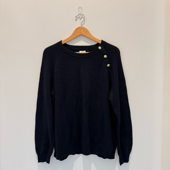 J. Crew Button Raglan Crewneck Sweater black
Size XXL - Picture 2 of 10